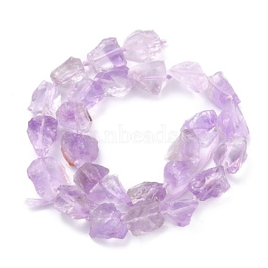 Rough Raw Natural Amethyst Beads Strands(G-C069-01)-2