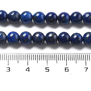 Natural Lapis Lazuli Bead Strands(G-G953-04-6mm)-4