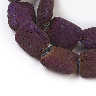 20mm Rectangle Lava Beads