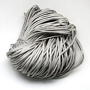 7 Inner Cores Polyester & Spandex Cord Ropes, Solid Color, for Rope Bracelets Making, Light Grey, 4~5mm, about 109.36 yards(100m)/bundle, 420~500g/bundle(RCP-R006-208)
