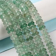 Natural Green Strawberry Quartz Beads Strands, Saucer Beads, Rondelle, 6~6.5x3mm, Hole: 1mm, about 118~119pcs/strand, 15.35''(39cm)(G-Z030-A17-02)