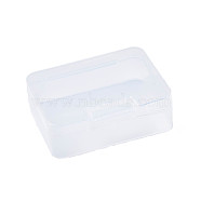 Plastic Bead Storage Containers, Rectangle, Clear, 9.5x7x3cm(CON-Q035-02A)