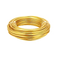 Round Aluminum Wire, for Jewelry Making, Gold, 7 Gauge, 3.5mm, about 65.61 Feet(20m)/500g(AW-BC0007-3.5mm-11)