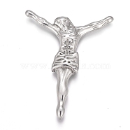 304 Stainless Steel Cabochons, Jesus, Stainless Steel Color, 38x29x3mm(STAS-H117-29P)