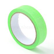 Colorful Masking Tape, Adhesive Tape Textured Paper, for Painting, Packaging and Windows Protection, Lime, 9.85x1.15cm, about 20m/roll(AJEW-SZC0003-02J)