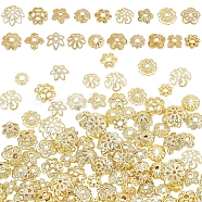 Elite 190Pcs 19 Styles Brass Spacer Beads, Flower, Golden, 6~10.5x1.5~3.5mm, Hole: 1~1.6mm, 10pcs/style(FIND-PH0017-86)
