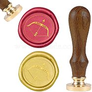 DIY Wood Wax Seal Stamp, Other Pattern, 90mm, Stamps: 25x14.5mm(AJEW-WH0131-108)