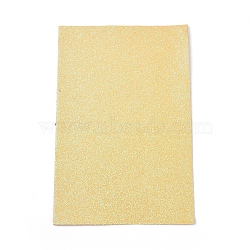 Sparkle PU Leather Fabric, Self-adhesive Fabric, for Shoes Bag Sewing Patchwork DIY Craft Appliques, Pale Goldenrod, 30x20x0.1cm(X-AJEW-WH0149A-65)