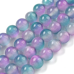 Cat Eye Beads Strands, Round, Lilac, 10mm, about 39pcs/strand, 14.96''(38cm)(G-K378-A03-02)