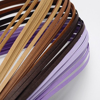 6 Colors Quilling Paper Strips, Purple, 390x3mm, about 120strips/bag, 20strips/color