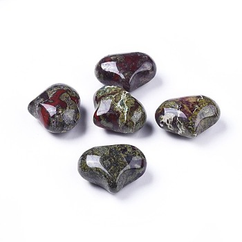 Natural Dragon Blood Heart Love Stone, Pocket Palm Stone for Reiki Balancing, 20x25x11~13mm