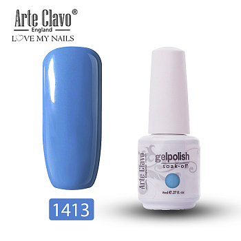 8ml Special Nail Gel, for Nail Art Stamping Print, Varnish Manicure Starter Kit, Cornflower Blue, Bottle: 25x66mm