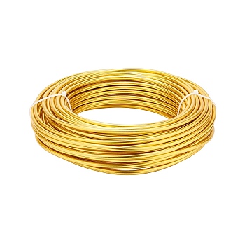 Round Aluminum Wire, for Jewelry Making, Gold, 7 Gauge, 3.5mm, about 65.61 Feet(20m)/500g