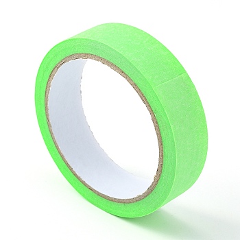 Colorful Masking Tape, Adhesive Tape Textured Paper, for Painting, Packaging and Windows Protection, Lime, 9.85x1.15cm, about 20m/roll