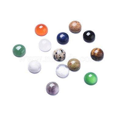 25mm Mixed Color Flat Round Mixed Stone Cabochons