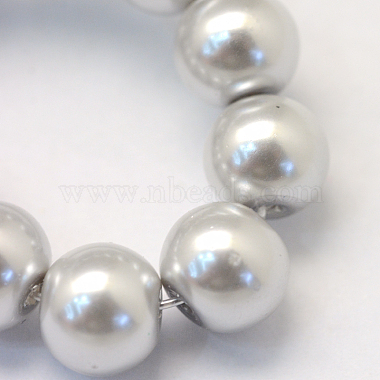 Backen gemalt pearlized Glasperlen runden Perle Stränge(HY-Q003-4mm-62)-3