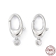 Rhodium Plated 925 Sterling Silver Swivel Clasps(STER-K173-23P)-1