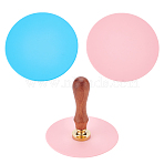 4Pcs 2 Colors Silicone Cup Mat, Flat Round, Mixed Color, 10x0.2cm, 2pcs/color(AJEW-CP0004-40)