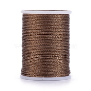Polyester Metallic Thread, Sienna, 1mm, about 7.65 yards(7m)/roll(OCOR-G006-02-1.0mm-09)