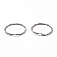 304 Stainless Steel Open Jump Rings, Twist Ring, Stainless Steel Color, 20.5x1.1mm, Inner Diameter: 18.3mm(STAS-L262-36F-P)