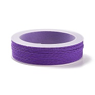 Braided Nylon Threads, Dyed, Knotting Cord, for Chinese Knotting, Crafts and Jewelry Making, Dark Violet, 1mm, about 21.87 yards(20m)/roll(NWIR-E023-1mm-24)