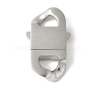 316 Surgical Stainless Steel Bayonet Clasps, Oval, Stainless Steel Color, 40x24x7.5mm, Hole: 6.5x9.5mm(STAS-H234-01P-02)