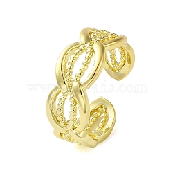 Brass Rings, Oval, Real 18K Gold Plated, US Size 8 1/2(18.5mm)(RJEW-B057-13G)