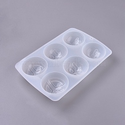 Word Love Silicone Molds, Resin Casting Molds, For UV Resin, Epoxy Resin Jewelry Making, White, 260x174x38mm, Inner Diameter: 70mm(DIY-K017-19)