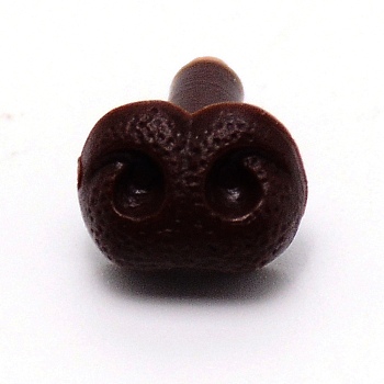 Plastic Safety Noses, Craft Nose, for DIY Doll Toys Puppet Plush Animal Making, Coconut Brown, 13.5mm, Nose: 7x10mm, Pin: 3mm