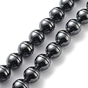 Synthetic Non-Magnetic Hematite Beads Strands, Lantern, 9.5x8mm, Hole: 1.4mm, about 42pcs/strand, 15.79 inch(40.1cm)
