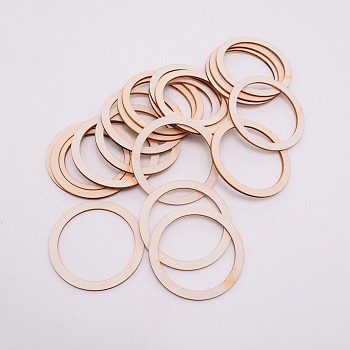 Unfinished Wood Linking Rings, Laser Cut Wood Shapes, for DIY Crafts and Jewelry Making, Tan, 73.5x2.5mm, Inner Diameter: 60mm