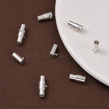Brass Locking Tube Magnetic Clasps(X-MC079-S)-5