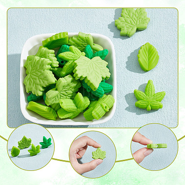 24Pcs 4 Styles Silicone Beads(SIL-GO0001-36)-3