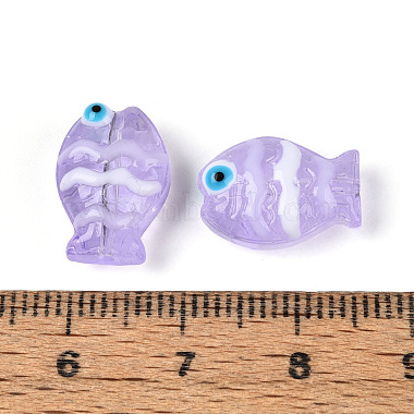 透明なガラスとエナメルビーズのストランド(GLAA-T034-01H)-4