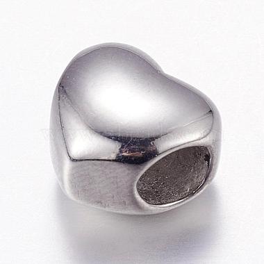 11mm Heart Stainless Steel Beads