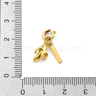 Brass Rhinestone Fruits Pendant Decoration(HJEW-P020-01G-G)-3