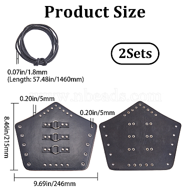 Imitation Leather Cuff Cord Bracelet(BJEW-WH0011-25A)-2