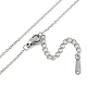 Halloween Series 202 Stainless Steel Cable Chain Pumpkin Pendant Necklaces(NJEW-S005-01P-A)-3