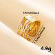 Stylish 304 Stainless Steel Enamel Cuff Ring(UV8723-3)-1