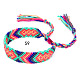 Cotton Braided Rhombus Pattern Cord Bracelet(FIND-PW0013-003A-59)-1