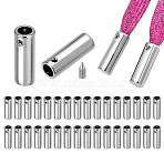 Zinc Alloy End Caps, Column, Platinum, 19.5x6mm, Hole: 2mm, Inner Diameter: 4mm(FIND-PH0024-92P)