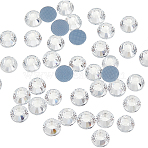 Glass Hotfix Rhinestone, Grade AA, Flat Back & Faceted, Half Round, Crystal, SS30, 6.3~6.5mm, about 288pcs/bag(RGLA-BBC0001-01B)
