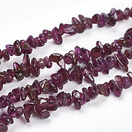 Natural Garnet Beads Strands, Chips, 1~4x4~7mm, Hole: 0.5~1mm, about 34.25 inch(87cm)(X-G-K204-01)