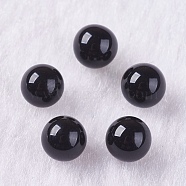 Natural Black Onyx Beads, Gemstone Sphere, Undrilled/No Hole, Dyed, Round, 5mm(G-K275-32-5mm)