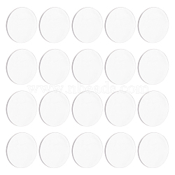 60Pcs Acrylic Flat Round Action Figure Display Bases, Clear, 30x2mm(KY-FG0001-10)