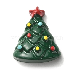 Christmas Theme Opaque Resin Cabochons, Christmas Tree, Red, 26.5x22x9mm(RESI-WH0029-33C)