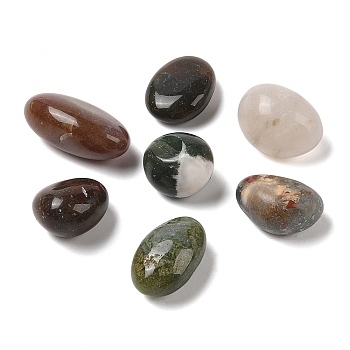Natural Mixed Stone Beads, Nuggets, No Hole/Undrilled, Tumbled Stone, 16~24x14~18x6~12mm