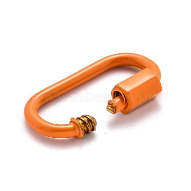Spray Painted Brass Screw Carabiner Lock Clasps(KK-B032-07)-3