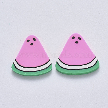 21mm Pink Fruit Polymer Clay Cabochons