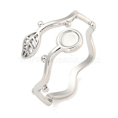 Non-Tarnish 304 Stainless Steel Cuff Finger Ring Components(X-STAS-P365-28P)-1